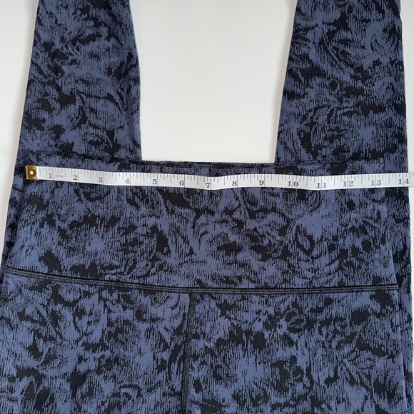 Athleta Textured Elation Tights Medium Tall Black Blue High Rise 28.5” Inseam - Picture 4 of 7